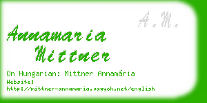 annamaria mittner business card