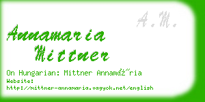 annamaria mittner business card
